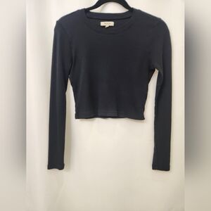 Madewell Long Sleeve Ribbed Crop Top – Size Small
